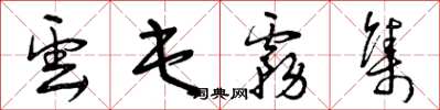 曾庆福云屯雾集草书怎么写