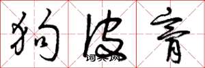 曾庆福狗皮膏草书怎么写