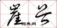 曾庆福崖谷草书怎么写