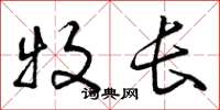 曾庆福牧长草书怎么写