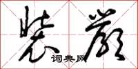 曾庆福装严草书怎么写