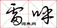 曾庆福雷呼草书怎么写