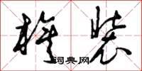曾庆福旗装草书怎么写