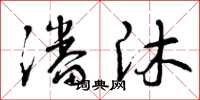 曾庆福潘沐草书怎么写