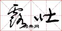 曾庆福露吐草书怎么写