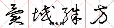 曾庆福异域殊方草书怎么写