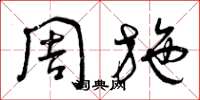 曾庆福周施草书怎么写