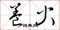 曾庆福养火草书怎么写