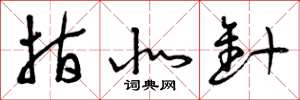 曾庆福指北针草书怎么写