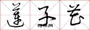 曾庆福莲子花草书怎么写