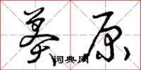 曾庆福莽原草书怎么写