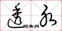 曾庆福透水草书怎么写