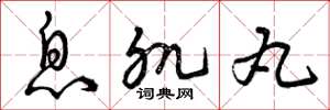 曾庆福息肌丸草书怎么写