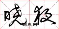 曾庆福晓夜草书怎么写