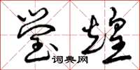 曾庆福莹煌草书怎么写