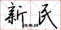 钱沛云新民行书怎么写