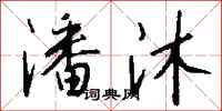 钱沛云潘沐行书怎么写
