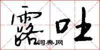 钱沛云露吐行书怎么写