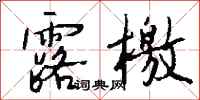 钱沛云露檄行书怎么写