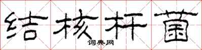 柯春海结核杆菌隶书怎么写