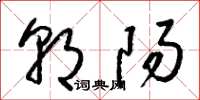 梁锦英朝阳草书怎么写