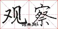 骆恒光观察楷书怎么写