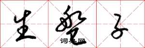 梁锦英生盘子草书怎么写