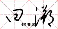 梁锦英回溯草书怎么写