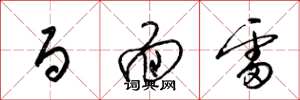梁锦英百面雷草书怎么写