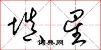 梁锦英填星草书怎么写