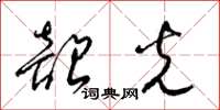 梁锦英韶光草书怎么写