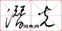 梁锦英潜光草书怎么写