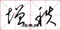 梁锦英增秩草书怎么写
