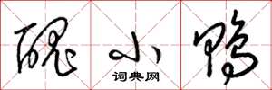 梁锦英丑小鸭草书怎么写