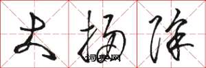 骆恒光大扫除草书怎么写