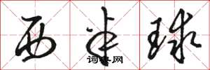骆恒光西半球草书怎么写