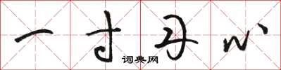 骆恒光一寸丹心草书怎么写