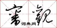 梁锦英审观草书怎么写