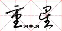 梁锦英重星草书怎么写