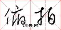 梁锦英俯拍草书怎么写