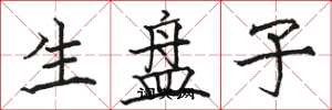 骆恒光生盘子楷书怎么写