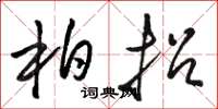 骆恒光柏招草书怎么写