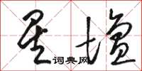 骆恒光星坛草书怎么写