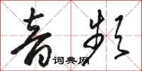 骆恒光音频草书怎么写
