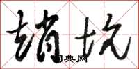 骆恒光赵坑草书怎么写