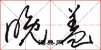 骆恒光晚盖草书怎么写