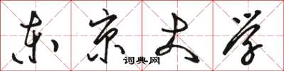 骆恒光东京大学草书怎么写