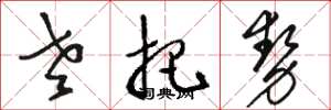 骆恒光老把势草书怎么写