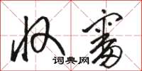 骆恒光收审草书怎么写