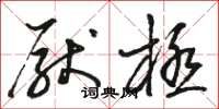 骆恒光厌极草书怎么写